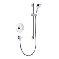 Mira Mixer Shower Thermostatic Single Lever Chrome Effect Round Head Compact