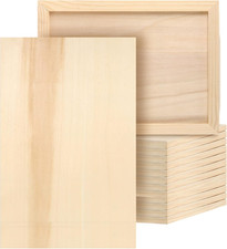 14 Pack 9 X 12 Inch Wood Canvas Panels, Artist Wooden Canvas Board Unfinished Wo