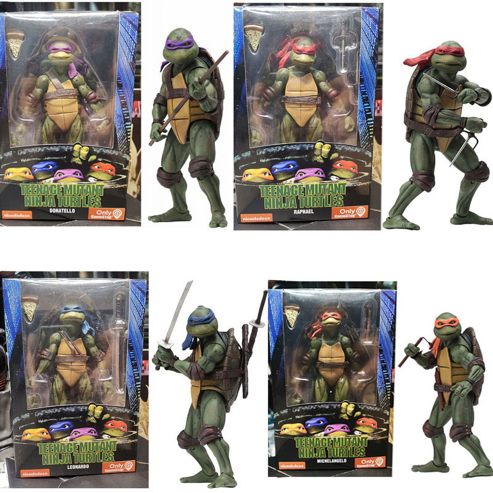 7" Ninja Turtles 1990 Movie TMNT Teenage Movable Toys Mutant Action Figure