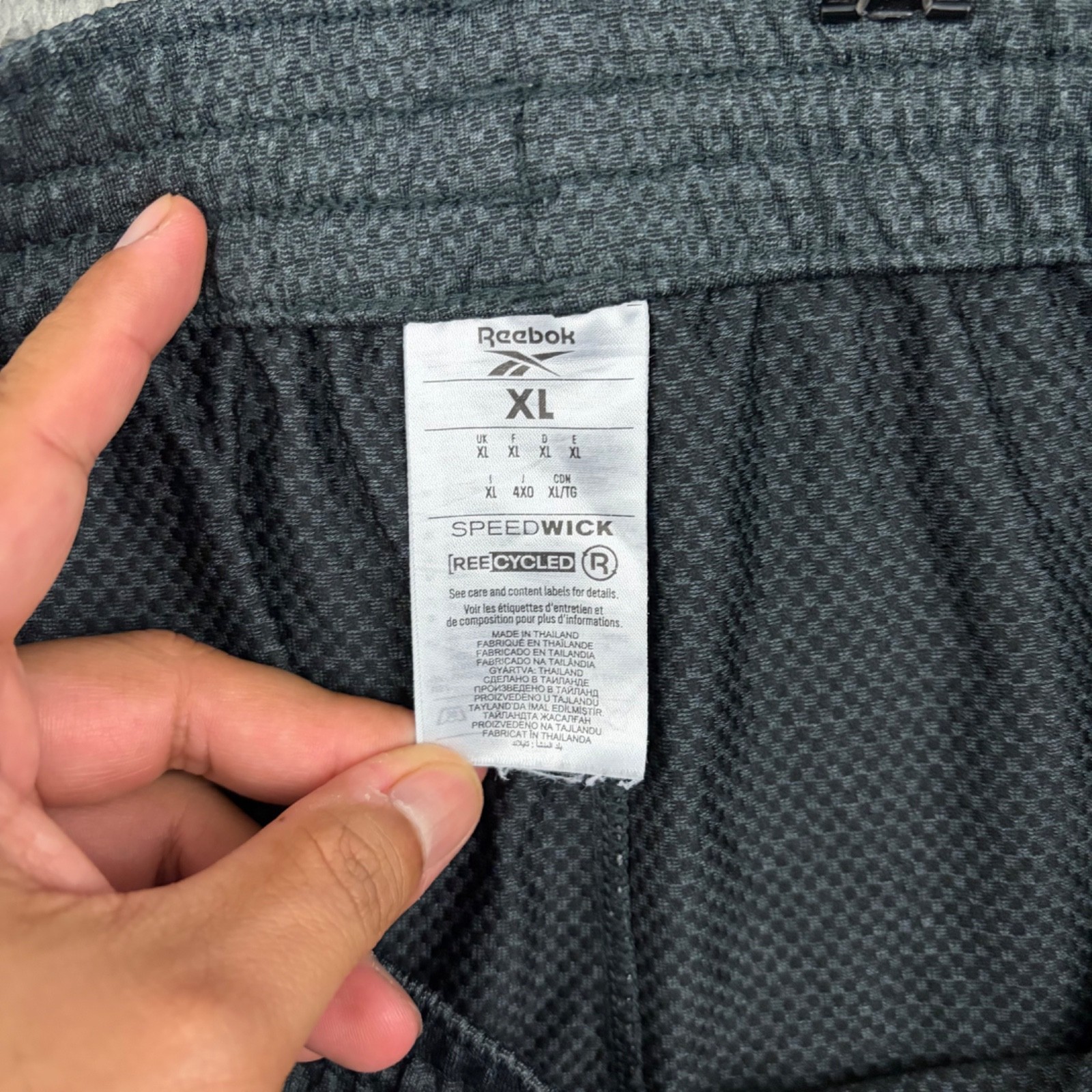 Reebok Speedwick Shorts Mens XL Gray Activewear Workout Sports Gym Dad thumbnail 5