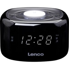 Lenco CR-12BK - FM-Radiowecker mit Nachtlicht - Schwarz Radiowecker