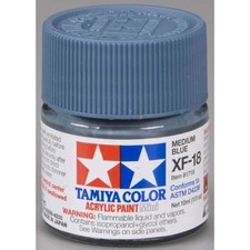 Tamiya Acrylic Mini XF18 Medium Blue TAM81718 Plastics Paint Acrylic
