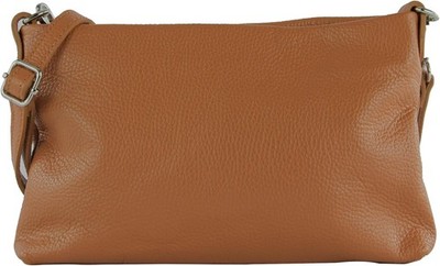 modamoda de T258 Damen Leder Umhängetasche Clutch 25x16x3 cm, handmade in Italy
