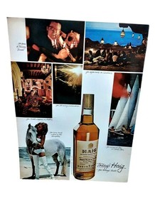 1966 Haig Scotch Whisky Print Ad Vintage Liquor Advertising
