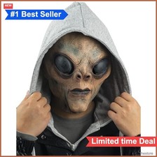 Alien Mask Full Head Latex Costume Sci-Fi Halloween Party Adult Cosplay Rubber