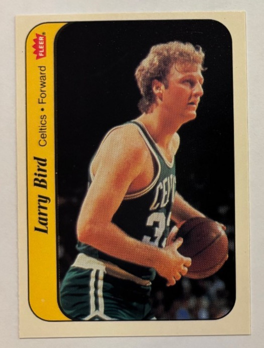 LARRY BIRD 1986-87 Fleer Basketball Card STICKER INSERT BOSTON CELTICS