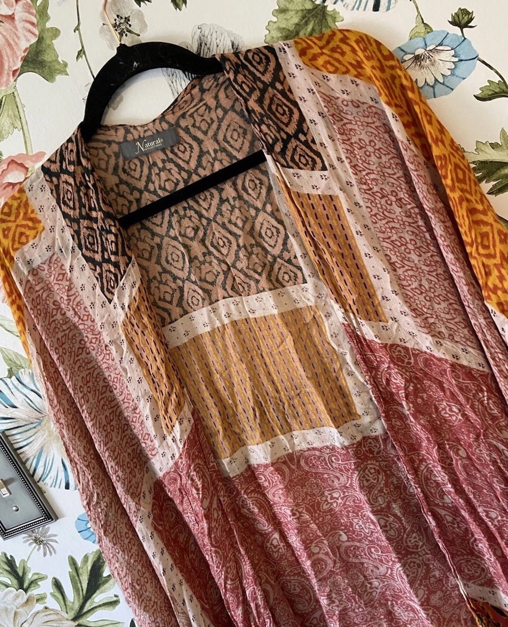 Natural Reflections Flowy Boho Patchwork Batik Pr… - image 1