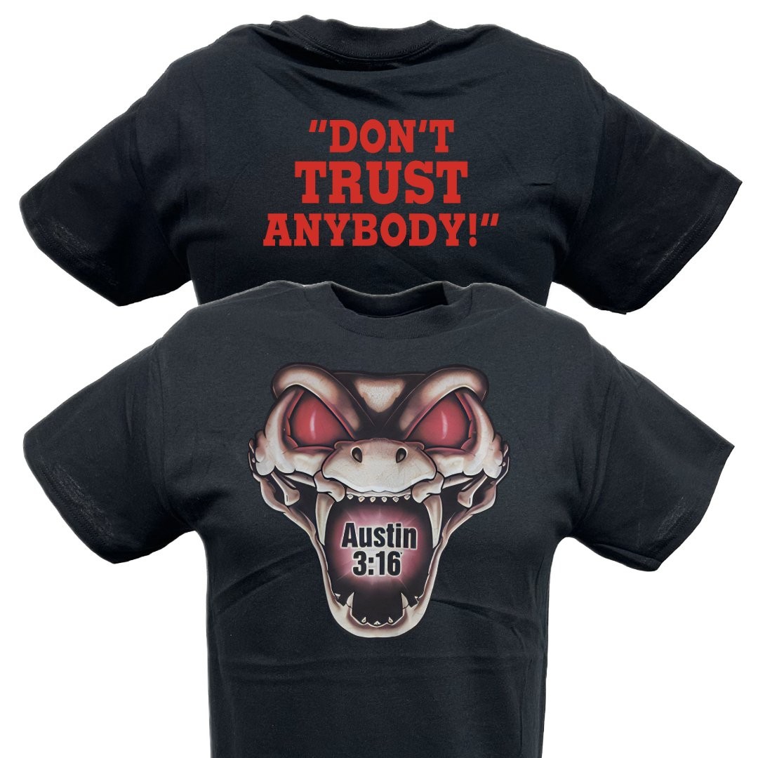 Stone Cold Steve Austin Don't Trust Anybody Rattlesnake Mens T