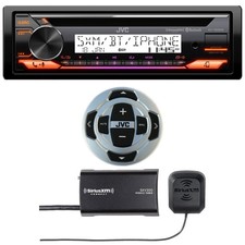 JVC KD-T92MBS Marine Bluetooth CD Receiver, Wired Remote, Sirius XM Radio Tuner
