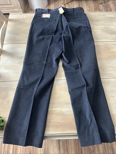 Vintage McGregor Corduroy Pants Sz 34x30 Dark Blue Poly Cotton Retro 70s NOS NWT - Picture 5 of 6
