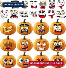 OHOME Halloween Party Favors - 36 Pack DIY Pumpkin Face Stickers for Kids - Hall