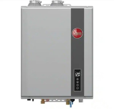 Rheem Tankless Water Heater Natural Gas Indoor 9.0 GPM ECOH180DVELN-3 **READ**