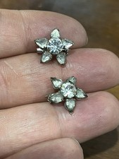 small star flower shaped rhinestone pin brooch