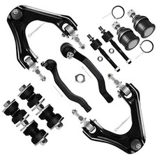 10pcs Front Suspension Kit Upper Control Arm Inner Outer Tie Rod End Sway Bar