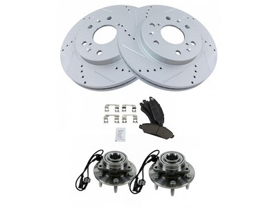 Front Brake Pad and Rotor and Wheel Hub Kit For 2007 Chevy Tahoe 4WD KG476XH