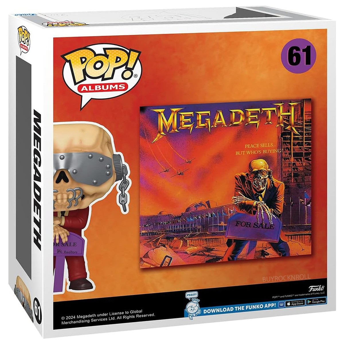 Megadeth Collectible 2023 Funko Pop Albums Peace Sells #61 NM/MT