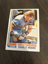 1982 Topps Baseball Card #308 Charlie Moore Milwaukee Brewers NmMt Free Shipping