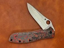 Spyderco C134CFP2-Gayle Bradley 2-Lava Flow Carbon Fiber Scales-M4-FREE SHIPPING