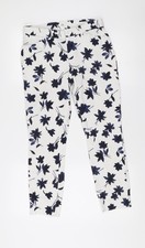 GAP Damen wei&szlig; Blumen Skinny Ankle Hose Gr&ouml;&szlig;e 10