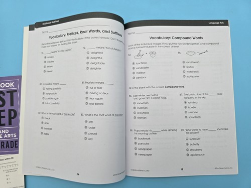 TEST PREP WORKBOOKS Lot Of 3/Grades 1,2,&3/Math,Language Arts,.*New *Nice - Picture 16 of 24