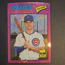 Topps 2026 Heritage Matt Shaw Chicago Cubs Rookie Sparkle #299 Baseball Card. rookie card picture