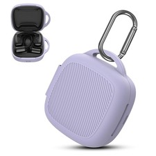 Silicone Case for Raycon Essential Open Earbuds Purple , with Carabiner All-rou