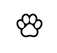 Paw Print Vinyl Decal Sticker -Multiple Colors  Sizes- FREE SHIPPING