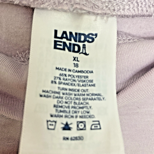 Accappatoio e pantalone Lands End misto cotone tasche lunghezza ginocchio lavanda tg XL/18 - Foto 4 di 14
