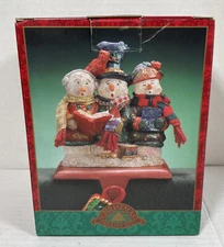 Christmas Fantasy LTD Stocking Holder Hanger Caroling Snowman