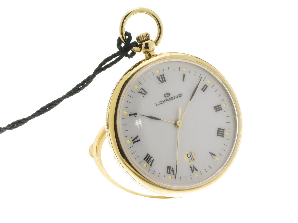 Lorenz orologio tasca placcato oro giallo con supporto 22257AH