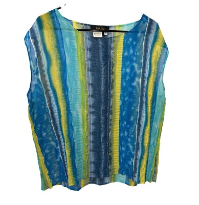 Bala Bala Sleeveless Multicolor Lightweight Striped Top Sz Large
