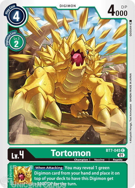 BT7-045 Tortomon Common Mint Digimon Card