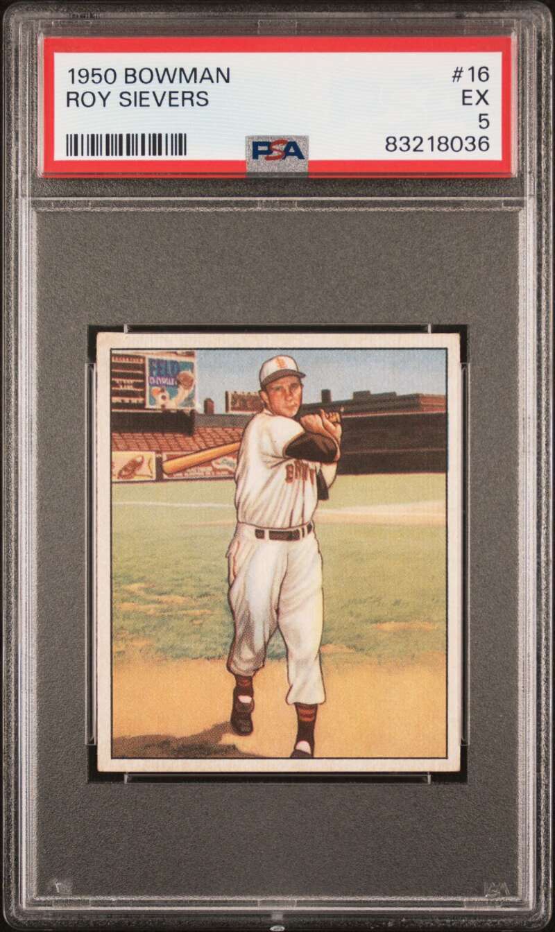 1950 Bowman #16 Roy Sievers PSA 5 RC Rookie  (8036)
