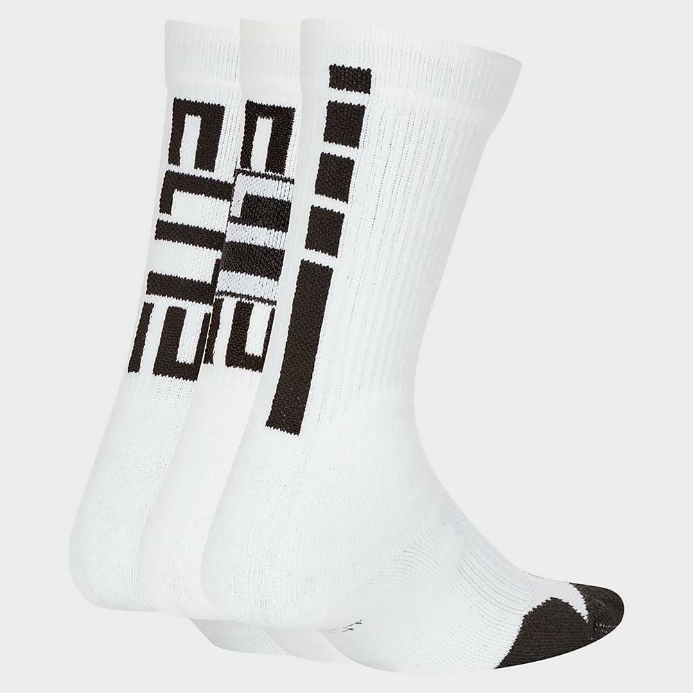 Nike Kids' Elite 2Pack Crew Basketball Socks in White Size Medium YOUTH 57 for sale online eBay