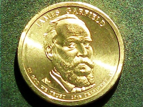 Presidential Dollar Error 2011 P James Garfield Extra Star - Picture 3 of 4