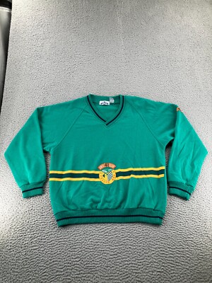 Vintage Trader Bay Sweatshirt Mens Large Green Fleece University 41 Club Logo