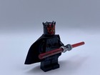 Lego Star Wars Minifigure DARTH MAUL with Cape Horns Dual Sided Lightsaber Nice — photo 2