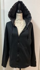 CHAMPION Full Zip Hoodie Fleece Black Pockets SOFT Women's Medium