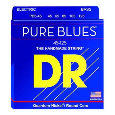 DR Pure Blues 5-String Electric Bass Strings - 45-125