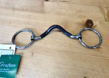 Blue Sweet Iron Loose Ring Ported Snaffle Bit