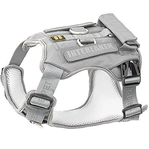 Dog Harness, No-Pull Pet Harness, Adjustable Eva Padded Dog Vest, S Light Grey