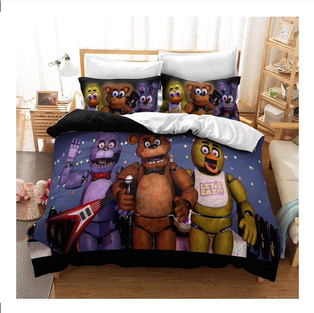 Five Nights at Freddy's Bedding Set Twin Bed in a Bag with Bonus Tote, 5  Piece 