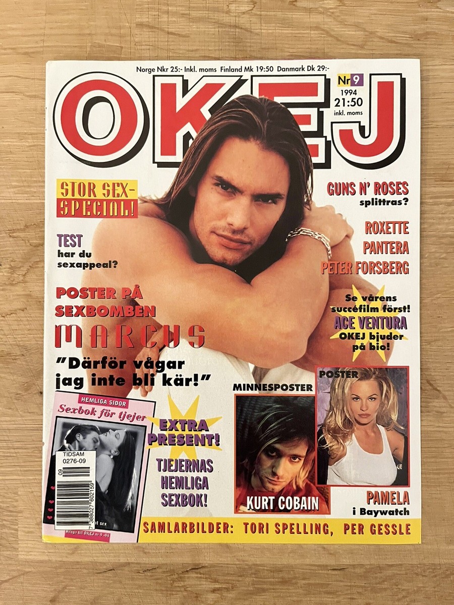 Marcus Schenkenberg Model 1994 Cover Clip Poster 1990s Swedish