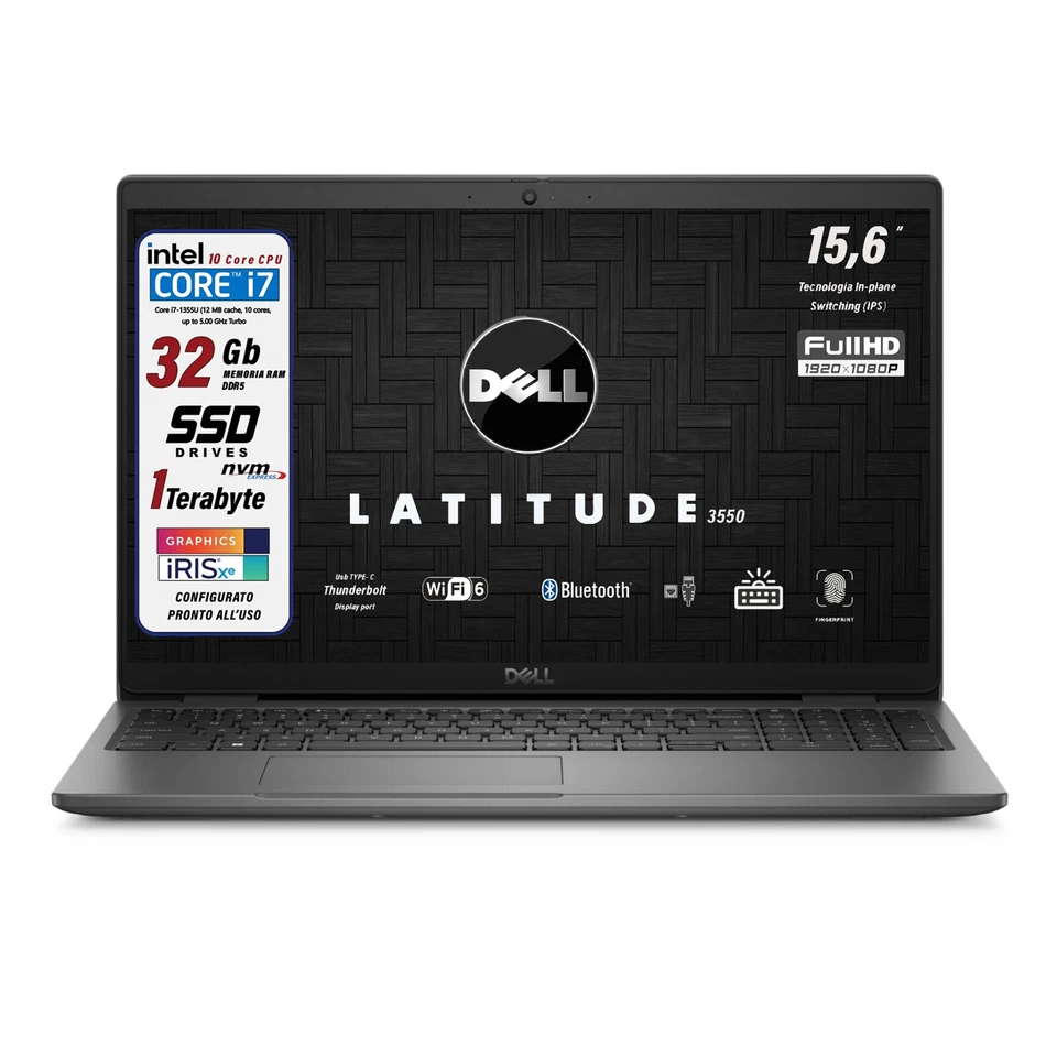 Notebook Dell Latitude Intel Core i7 1355U 10Core | SSD 1TB RAM 32GB DDR5 Retro