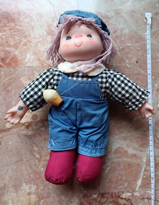'80s Vintage J Shin Ice Cream Boy Bambolotto con Gelato Bambola 30cm Doll Muneca