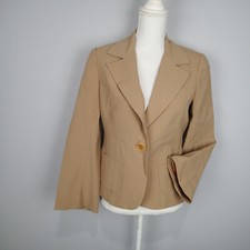 Trina Turk Tan Blazer Lined Size 6 jacket career work