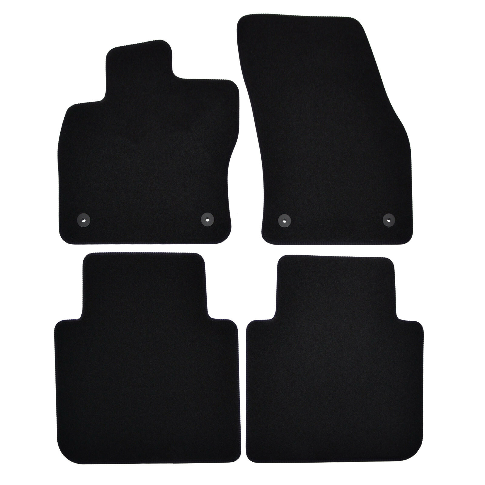 Tapis de sol en velours Seat Tarraco 2019 2020 2021 2022 noir 4 pièces sur mesure