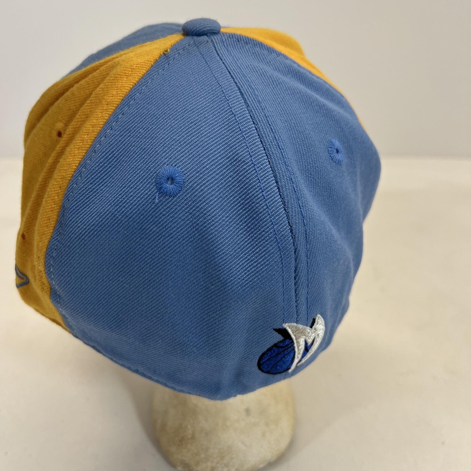 Vintage Dallas Mavericks Baby Blue & Yellow Reebok Fitted Cap 7 3/8 ...