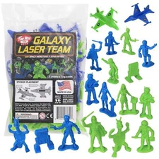 TimMee Processed Plastic GALAXY LASER TEAM Tim Mee STAR PATROL Space Figures USA
