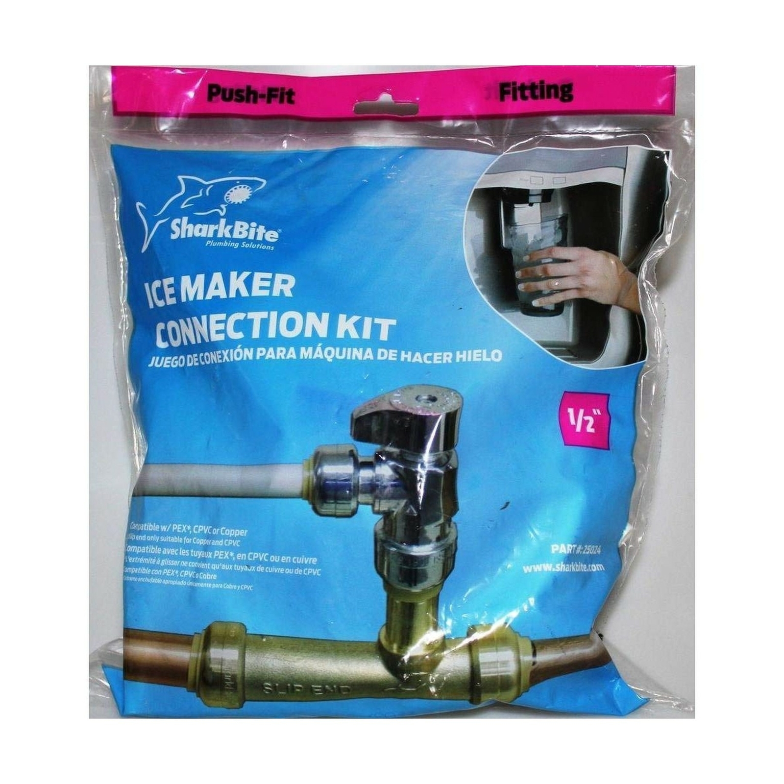 SharkBite 25024 Installation Kit, Water Valve Shut Off, Fridge Ice